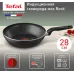 Сковорода ВОК (WOK) Tefal G6 Rock 04235628 круглая 28см покрытие: Mineralia ручка несъемная (без крышки) темно-серый