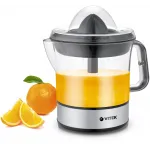 Соковыжималка цитрусовая Vitek VT-3669 25Вт рез.сок.:700мл. стальной/черный