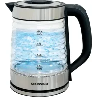 Чайник электрический Starwind SKG2111 2л. 1800Вт черный/прозрачный корпус: стекло Чайник электрический Starwind SKG2111 2л. 1800Вт черный/прозрачный корпус: стекло