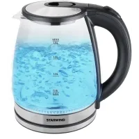 Чайник электрический Starwind SKG2114 2л. 1800Вт черный/прозрачный корпус: стекло