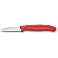Нож кухонный Victorinox Swiss Classic (6.7301.C1) стальной для чистки овощей и фруктов лезв.60мм прямая заточка красный Нож кухонный Victorinox Swiss Classic (6.7301.C1) стальной для чистки овощей и фруктов лезв.60мм прямая заточка красный