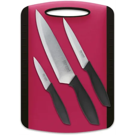 Набор ножей кухон. Rondell Sorge RD-1976 компл.:4предм. разд.дос. красный/черный блистер Набор ножей кухон. Rondell Sorge RD-1976 компл.:4предм. разд.дос. красный/черный блистер