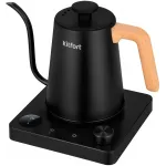 Чайник электрический Kitfort КТ-6726 1л. 1200Вт черный/дерево корпус: нерж.сталь/пластик