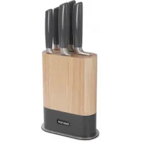 Набор ножей кухон. Rondell Filigran RD-2007 компл.:6предм. с подставкой дерево/серый подар.коробка