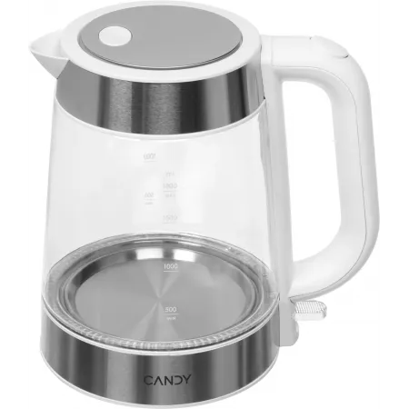 Чайник электрический Candy CK-301 1.8л. 2200Вт белый корпус: стекло/пластик