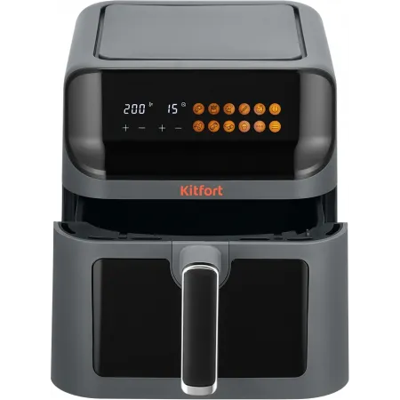 Аэрогриль Kitfort КТ-8107 1350Вт темно-серый/черный