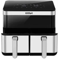 Аэрогриль Kitfort КТ-8110 2700Вт серебристый/черный Аэрогриль Kitfort КТ-8110 2700Вт серебристый/черный