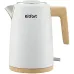 Чайник электрический Kitfort КТ-6794 1.7л. 2200Вт белый/дерево корпус: нерж.сталь/пластик