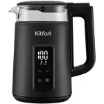 Чайник электрический Kitfort КТ-6714 1.7л. 2200Вт черный корпус: стекло/металл/пластик Чайник электрический Kitfort КТ-6714 1.7л. 2200Вт черный корпус: стекло/металл/пластик