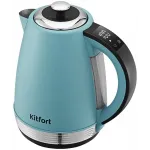 Чайник электрический Kitfort КТ-6720 1.7л. 2200Вт голубой/черный корпус: металл/пластик