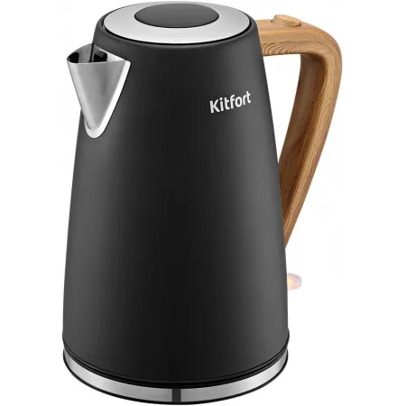 Чайник электрический Kitfort КТ-6792 1.7л. 2200Вт черный/дерево корпус: металл/пластик Чайник электрический Kitfort КТ-6792 1.7л. 2200Вт черный/дерево корпус: металл/пластик