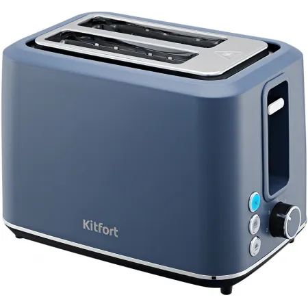 Тостер Kitfort КТ-6874 1080Вт синий/серебристый