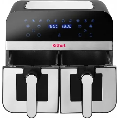 Аэрогриль Kitfort КТ-2273 2400Вт серебристый/черный