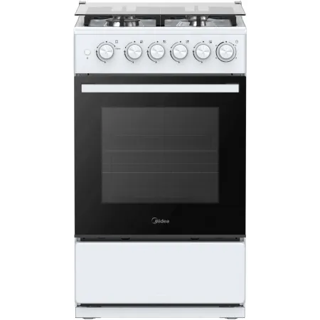 Плита Газовая Midea MFO-M4G20T0E(WH) белый (стеклянная крышка)