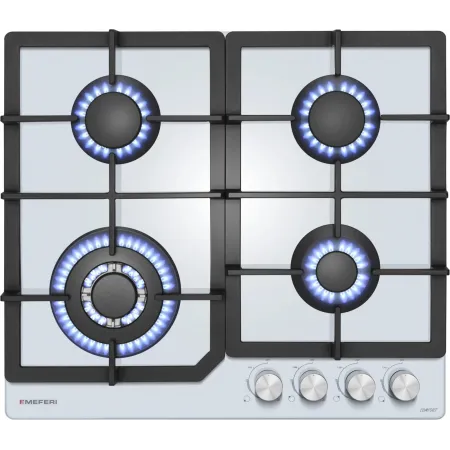 Газовая варочная поверхность Meferi Glass comfort MGH604WH белый Газовая варочная поверхность Meferi Glass comfort MGH604WH белый