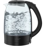Чайник электрический Vitek VT-WK1012 1.7л. 2200Вт черный корпус: стекло