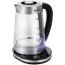 Чайник электрический Kitfort КТ-6764 2.2л. 1800Вт черный/серебристый корпус: стекло/металл/пластик (KT-6764)