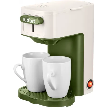 Кофеварка капельная Kitfort КТ-7618 500Вт зеленый/белый