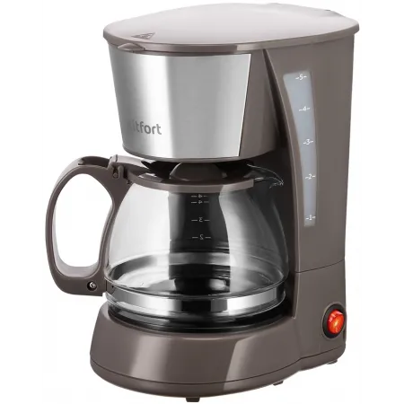 Кофеварка капельная Kitfort КТ-7395 650Вт коричневый/серебристый
