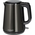 Чайник электрический Scarlett SC-EK21S58 1л. 1200Вт черный корпус: металл/пластик
