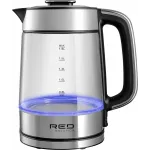 Чайник электрический Red Solution G104 1.7л. 2200Вт черный/серебристый корпус: нержавеющая сталь/стекло/пластик