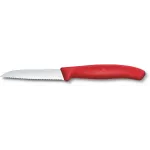 Нож кухонный Victorinox Swiss Classic (6.7431.C1) стальной для овощей лезв.80мм серрейт. заточка красный Нож кухонный Victorinox Swiss Classic (6.7431.C1) стальной для овощей лезв.80мм серрейт. заточка красный