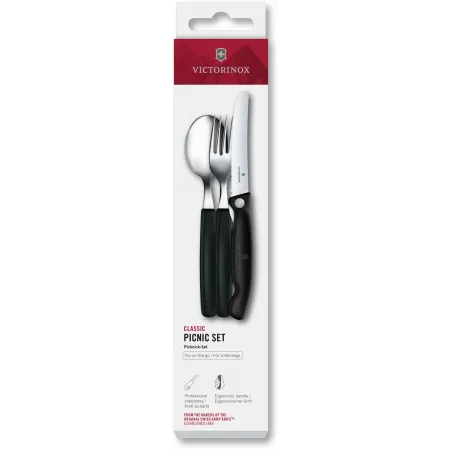 Набор столовых приборов Victorinox Swiss Classic для пикника/офиса набор из 3предм. черный (6.7193.3F) Набор столовых приборов Victorinox Swiss Classic для пикника/офиса набор из 3предм. черный (6.7193.3F)
