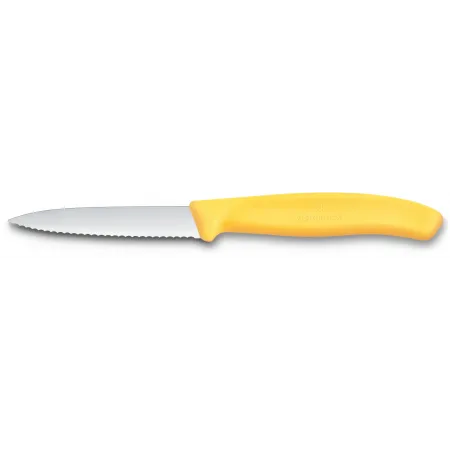 Нож кухонный Victorinox Swiss Classic (6.7638.C1) для чистки овощей и фруктов лезв.80мм серрейт. заточка желтый Нож кухонный Victorinox Swiss Classic (6.7638.C1) для чистки овощей и фруктов лезв.80мм серрейт. заточка желтый