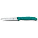 Нож кухонный Victorinox Swiss Classic (6.7704.C1) для овощей лезв.100мм прямая заточка зеленый Нож кухонный Victorinox Swiss Classic (6.7704.C1) для овощей лезв.100мм прямая заточка зеленый