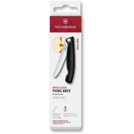 Нож кухонный Victorinox Swiss Classic (6.7833.F) стальной столовый лезв.110мм серрейт. заточка черный карт.коробка Нож кухонный Victorinox Swiss Classic (6.7833.F) стальной столовый лезв.110мм серрейт. заточка черный карт.коробка