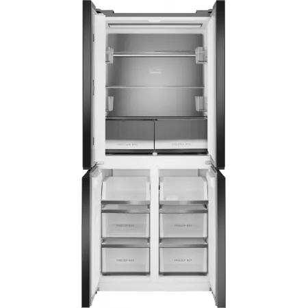 Холодильник Weissgauff WCD 450 Bru Steel Glass NoFrost Inverter 3-хкамерн. сталь инвертер