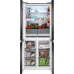 Холодильник Weissgauff WCD 450 Bru Steel Glass NoFrost Inverter 3-хкамерн. сталь инвертер