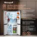 Холодильник Weissgauff WCD 450 Bru Steel Glass NoFrost Inverter 3-хкамерн. сталь инвертер