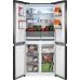 Холодильник Weissgauff WCD 450 Rock Glass NoFrost Inverter 3-хкамерн. графит темный инвертер