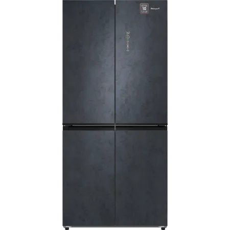 Холодильник Weissgauff WCD 450 Rock Glass NoFrost Inverter 3-хкамерн. графит темный инвертер