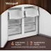 Холодильник Weissgauff WCD 450 Rock Glass NoFrost Inverter 3-хкамерн. графит темный инвертер