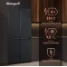 Холодильник Weissgauff WCD 450 Rock Glass NoFrost Inverter 3-хкамерн. графит темный инвертер
