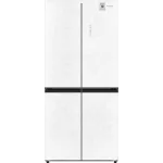 Холодильник Weissgauff WCD 450 White Rock Glass NoFrost Inverter 3-хкамерн. белый инвертер