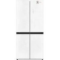 Холодильник Weissgauff WCD 450 White Rock Glass NoFrost Inverter 3-хкамерн. белый инвертер