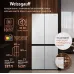 Холодильник Weissgauff WCD 450 White Rock Glass NoFrost Inverter 3-хкамерн. белый инвертер