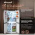 Холодильник Weissgauff WCD 450 White Rock Glass NoFrost Inverter 3-хкамерн. белый инвертер