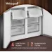 Холодильник Weissgauff WCD 450 White Rock Glass NoFrost Inverter 3-хкамерн. белый инвертер