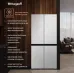Холодильник Weissgauff WCD 450 White Rock Glass NoFrost Inverter 3-хкамерн. белый инвертер