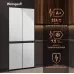 Холодильник Weissgauff WCD 450 White Rock Glass NoFrost Inverter 3-хкамерн. белый инвертер