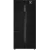 Холодильник Weissgauff WSBS 500 Inverter NoFrost 2-хкамерн. черный стекло инвертер