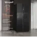 Холодильник Weissgauff WSBS 500 Inverter NoFrost 2-хкамерн. черный стекло инвертер