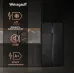Холодильник Weissgauff WSBS 500 Inverter NoFrost 2-хкамерн. черный стекло инвертер