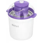 Мороженица Kitfort КТ-1847 12Вт 1500мл. фиолетовый/белый Мороженица Kitfort КТ-1847 12Вт 1500мл. фиолетовый/белый