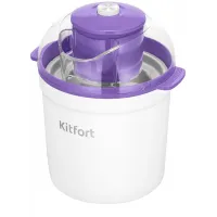 Мороженица Kitfort КТ-1847 12Вт 1500мл. фиолетовый/белый