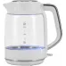 Чайник электрический Vitek VT-WK1059 1.7л. 2200Вт белый корпус: стекло/пластик